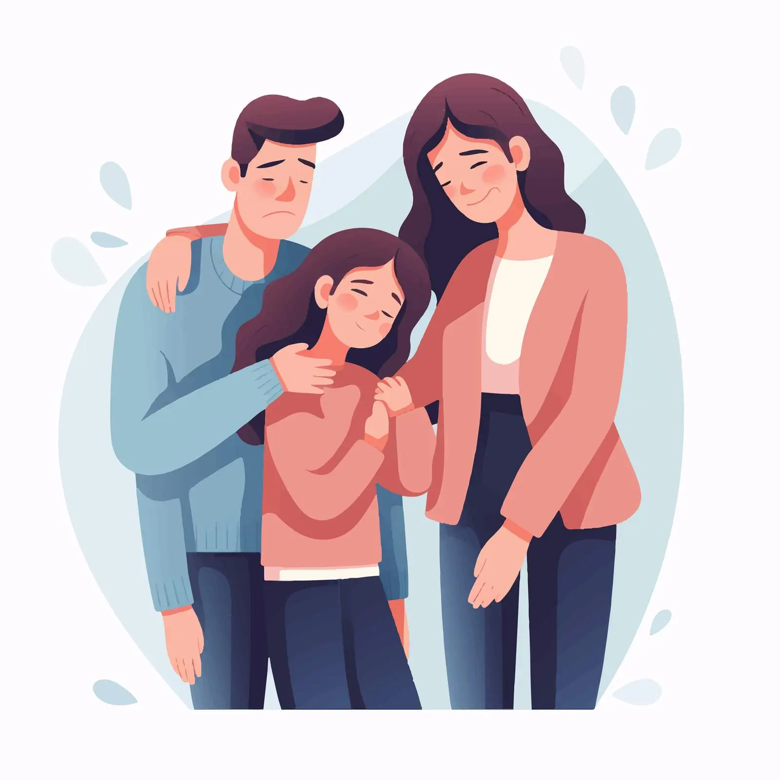 Comforting Family Support for Crying Children – free family health image from Dotvec
