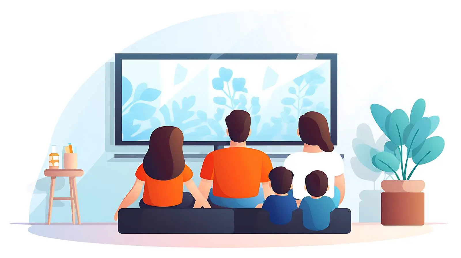 Multigenerational Family Watching News Together — free download from Dotvec