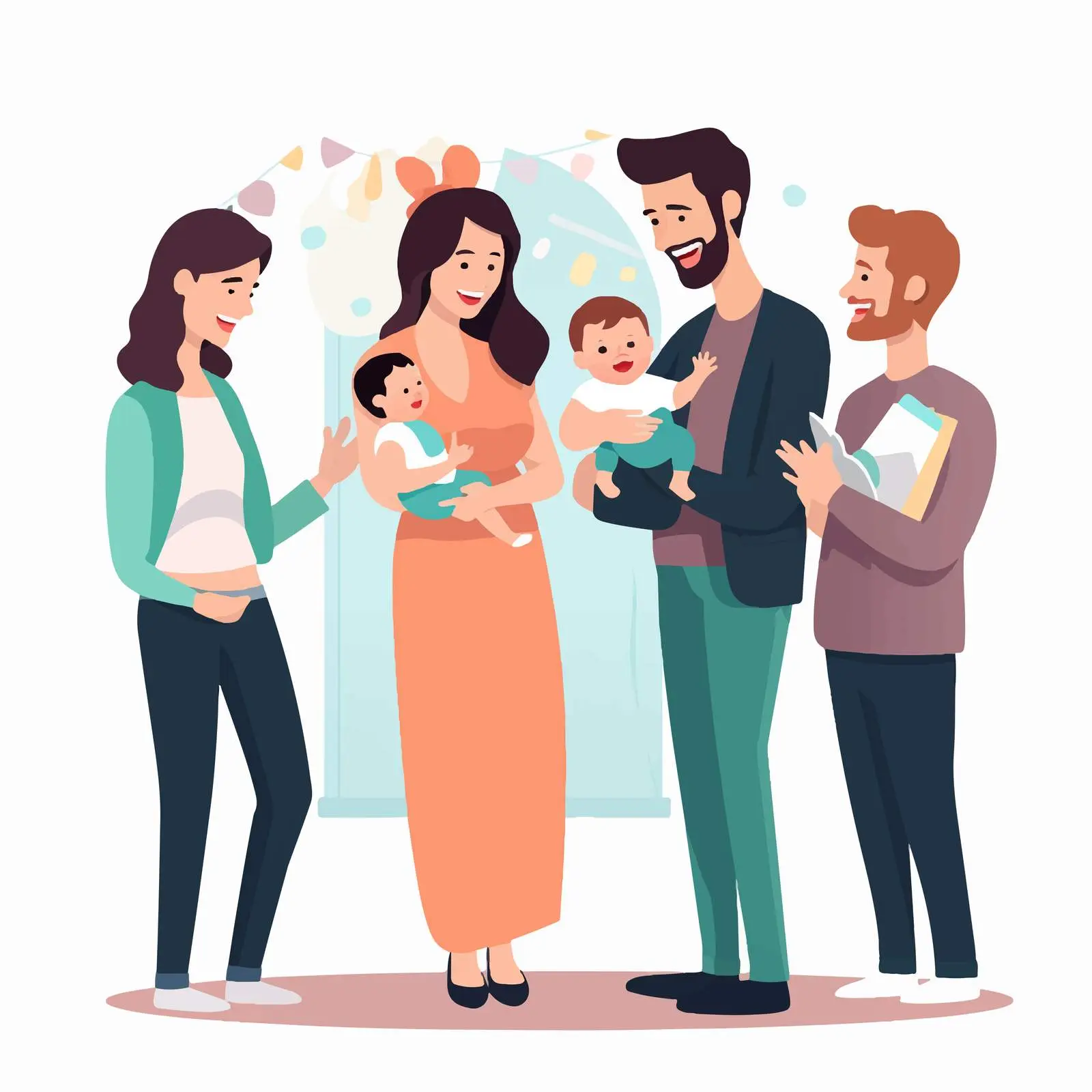 Welcoming Newborn at Baby Shower Celebration — free download from Dotvec