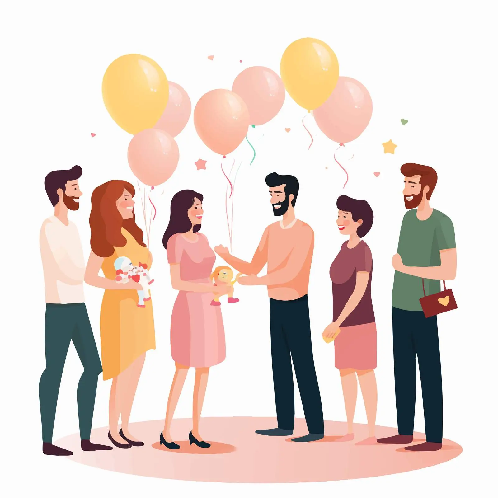 Newborn Welcome Greeting at Baby Shower — free download from Dotvec