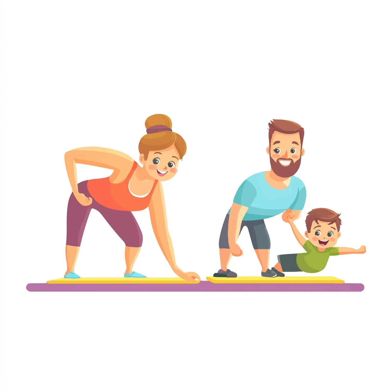 Family Enjoying Sports Exercises Together – free group exercises image from Dotvec