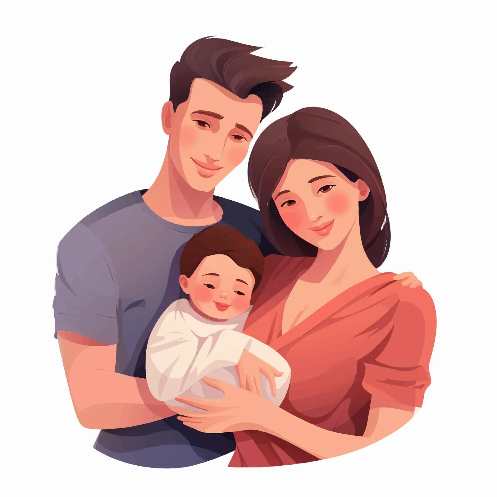 Newborn Family Portrait with Parents — free download from Dotvec