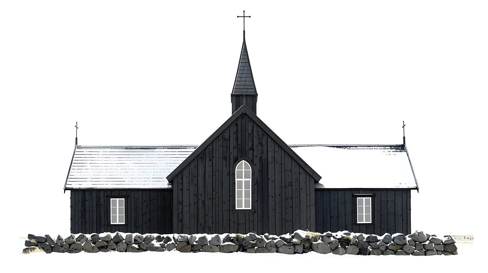 Iconic Black Church in Isolated Iceland — free download from Dotvec