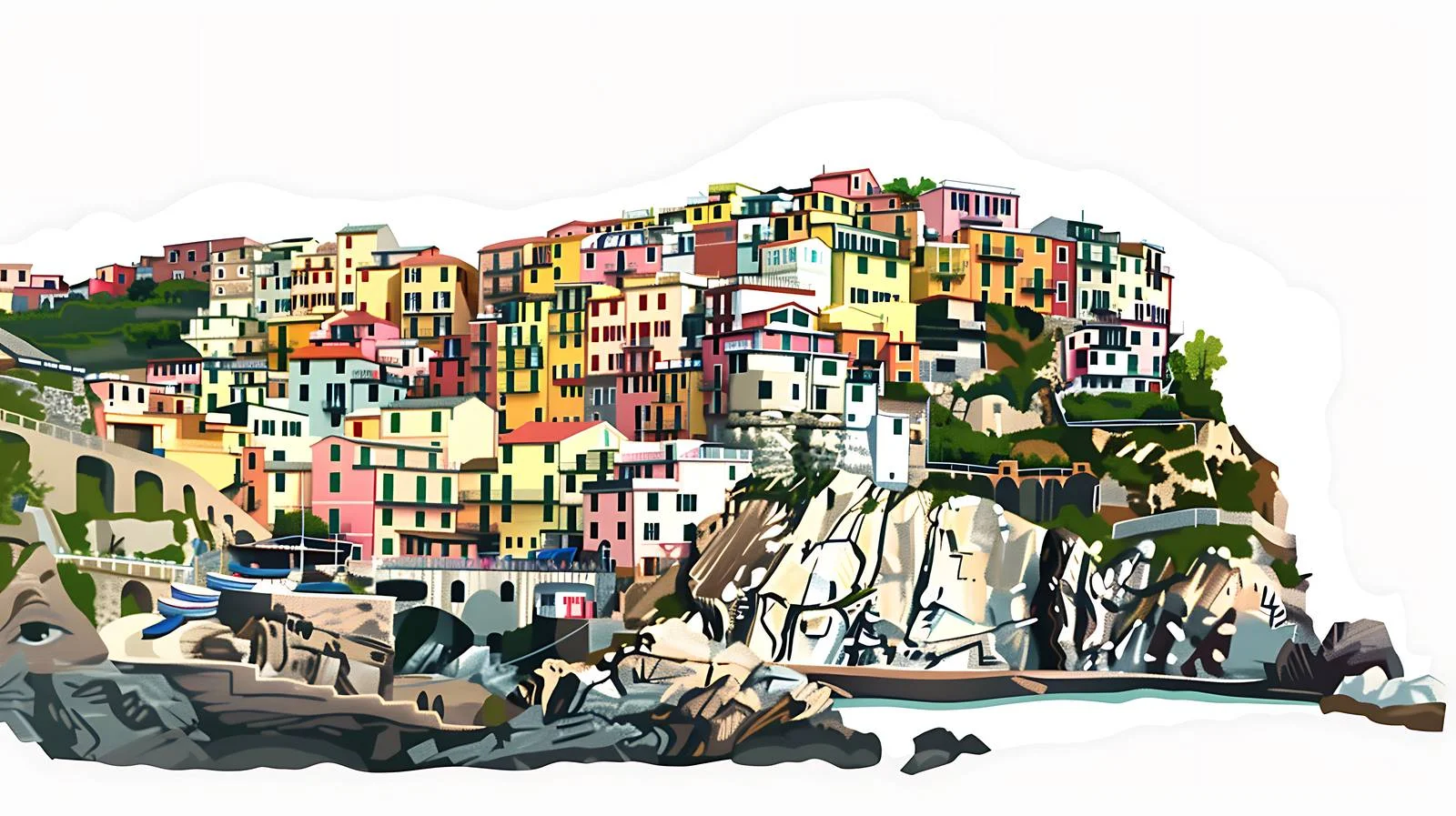 Captivating Manarola Village in Cinque Terre — free download from Dotvec