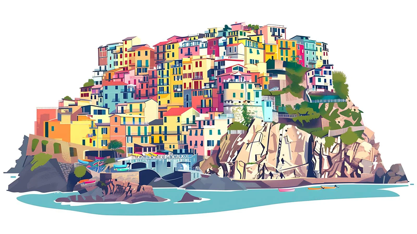 Enchanting Manarola Village in Cinque Terre — free download from Dotvec