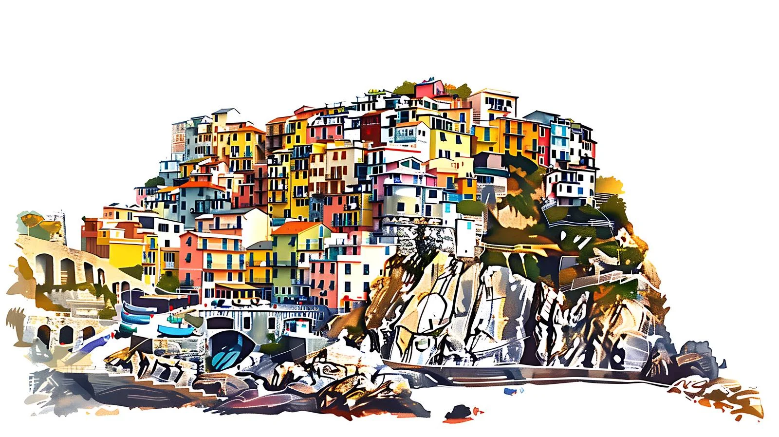 Manarola Town in Cinque Terre Italy — free download from Dotvec