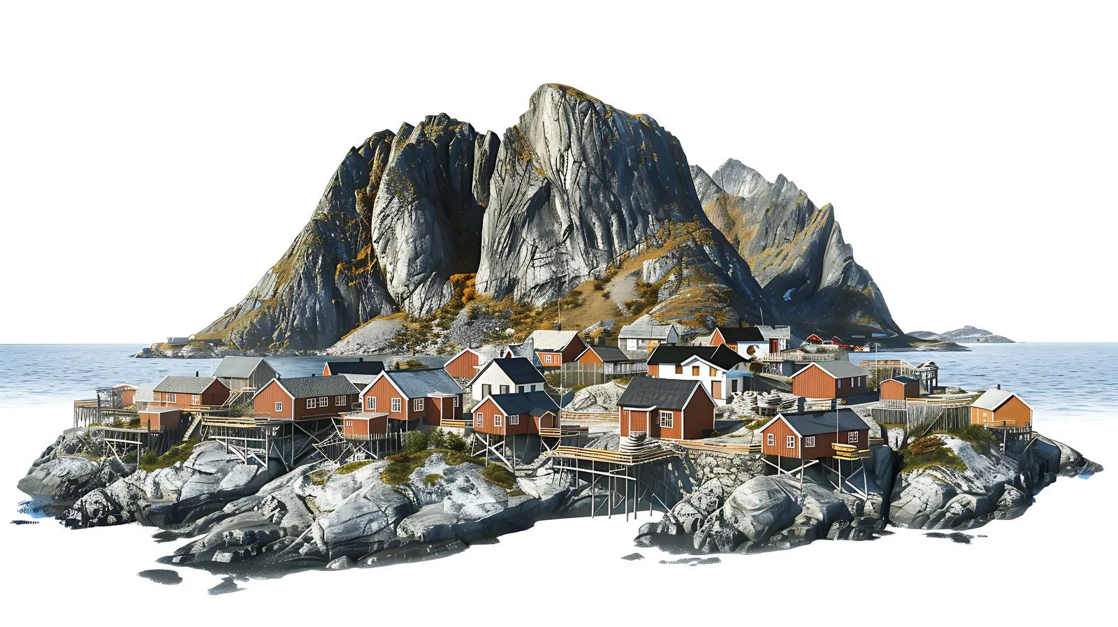 Picturesque Hamnoy Village in Norway's Lofoten – free fishermen image from Dotvec