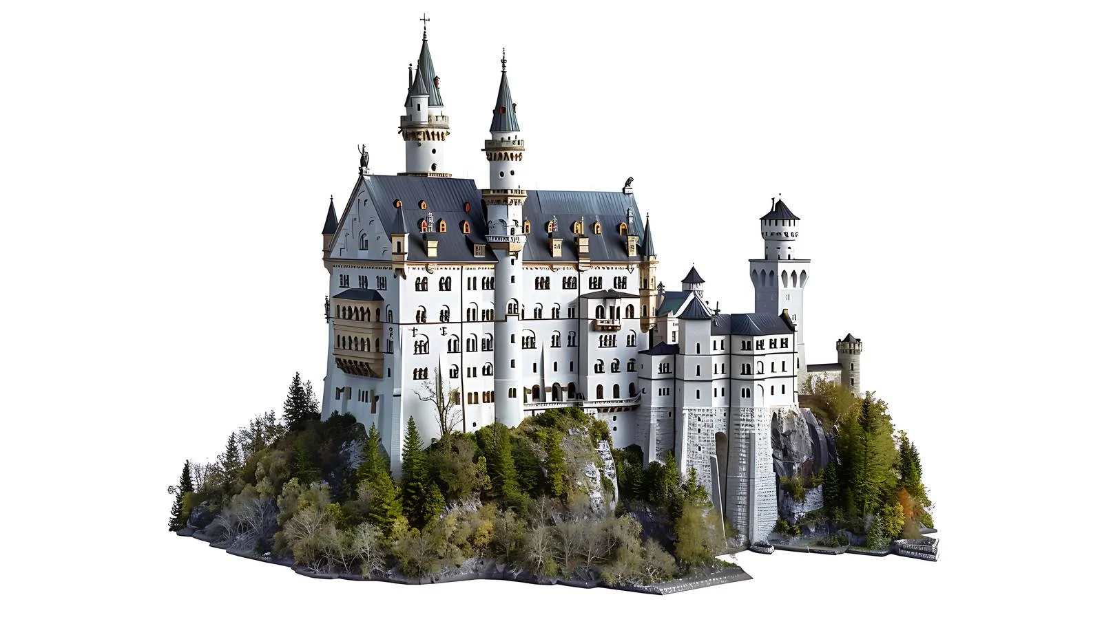Majestic Neuschwanstein Castle in Autumn — free download from Dotvec