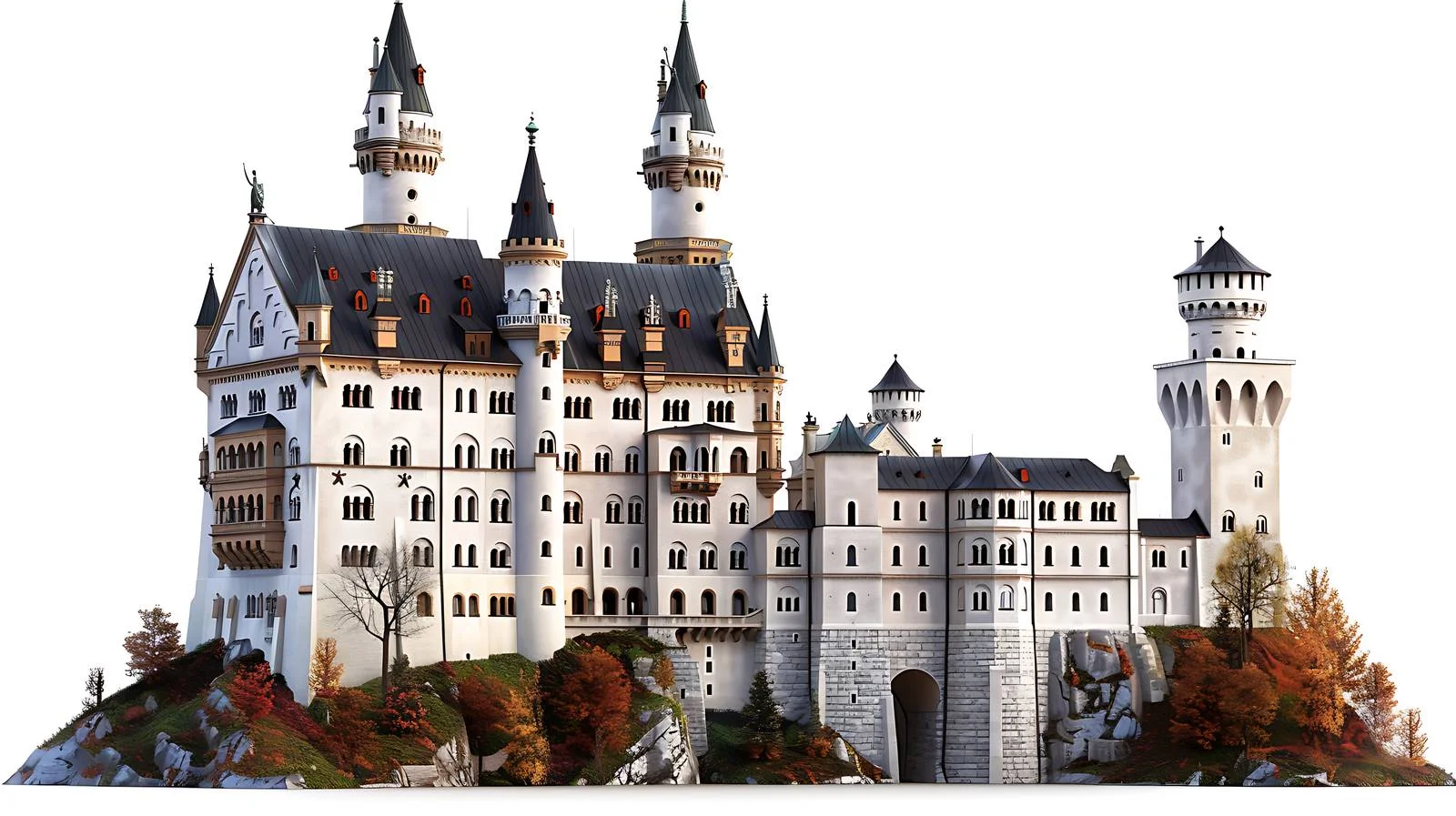 Neuschwanstein Castle in Fall in Germany — free download from Dotvec