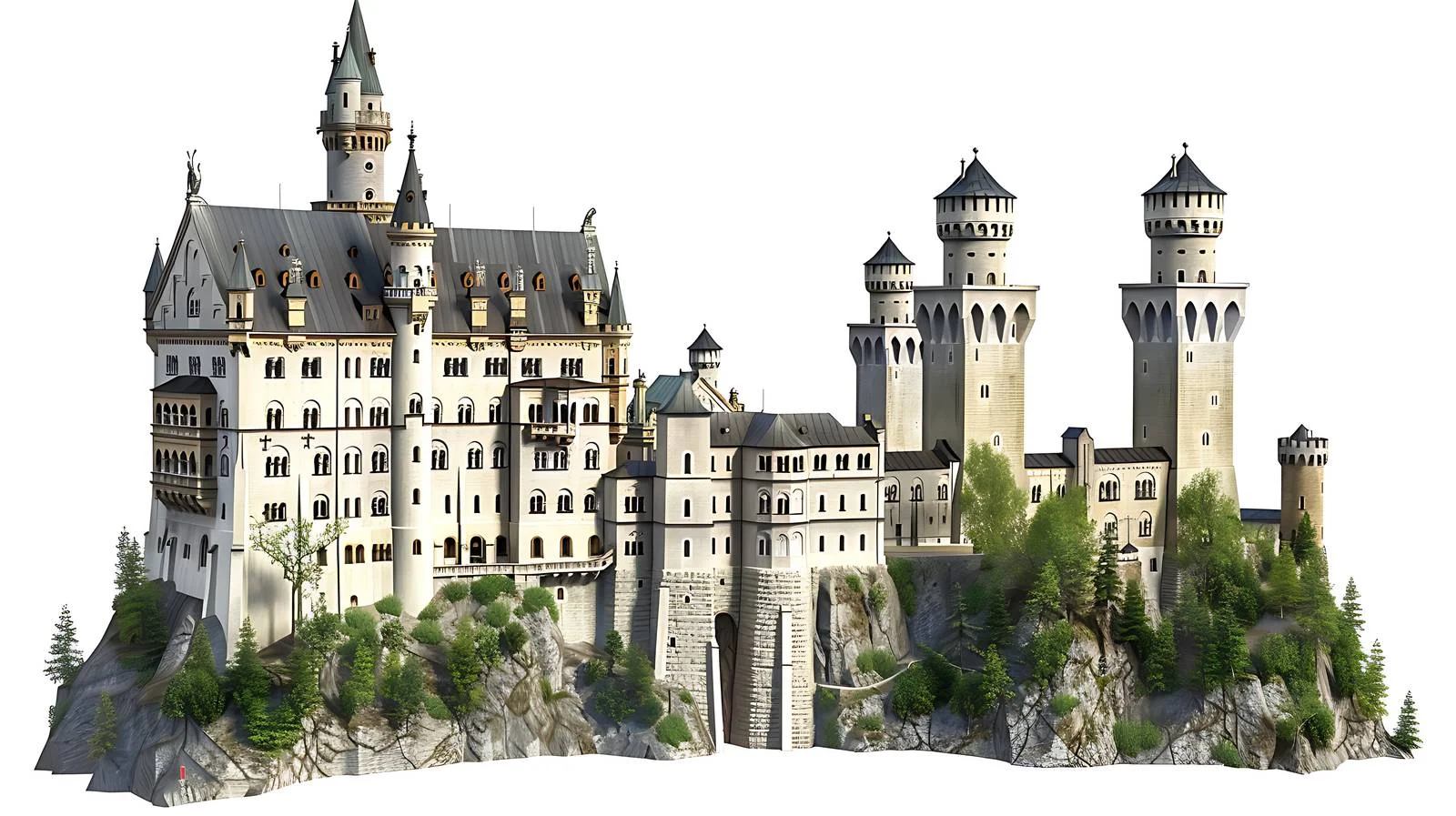 Neuschwanstein Castle at Sunset in Germany — free download from Dotvec