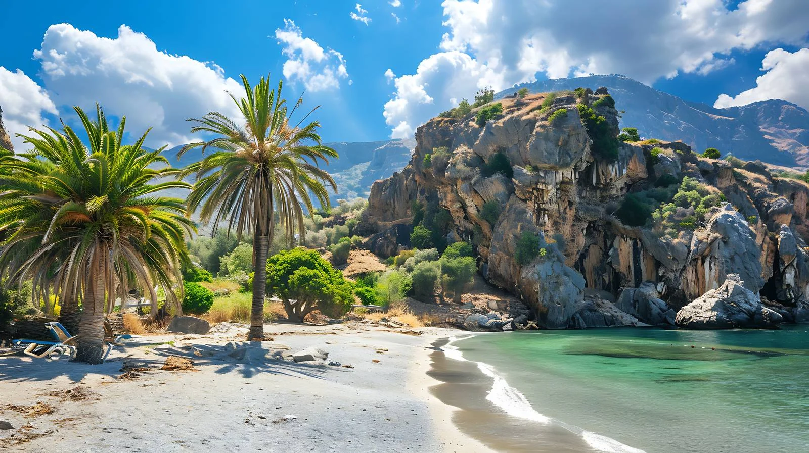 Preveli Palm Beach on Crete Island — free download from Dotvec