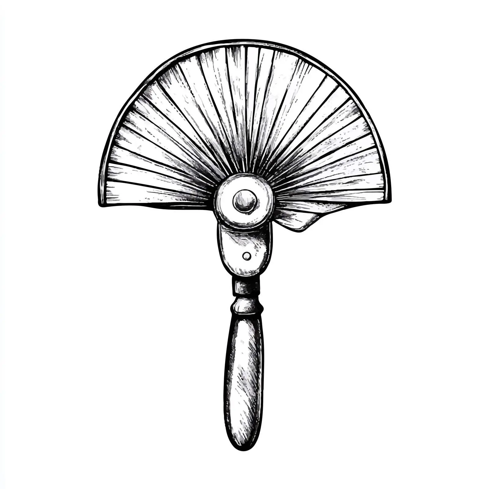 Black and White Hand Drawn Cartoon Fan Vector — free download from Dotvec