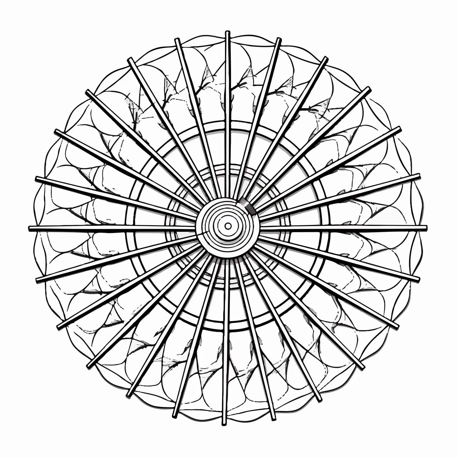 Fan Line Vector Illustration on White Background — free download from Dotvec