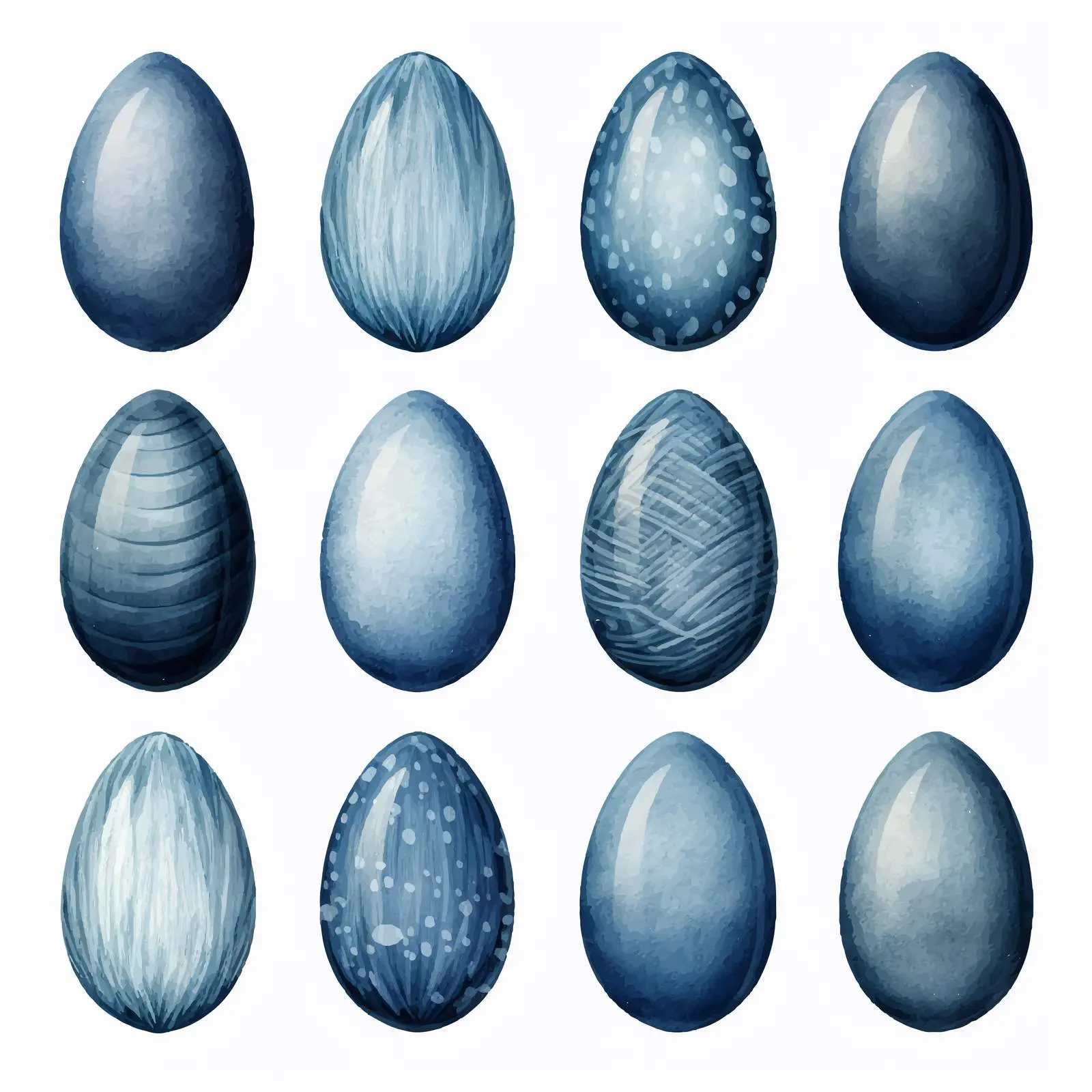 Modern Denim Eggs Clip Art Bundle — free download from Dotvec