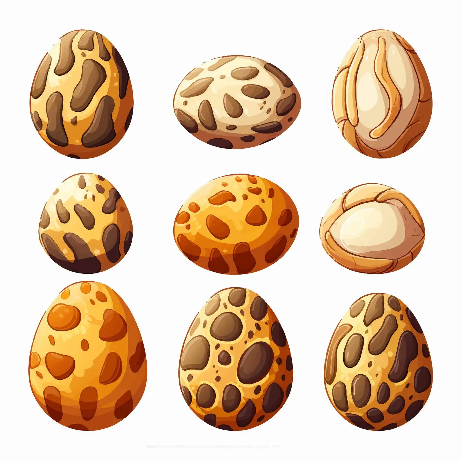 Modern Safari Tiger Eggs Vector Artwork – free unique illustrations image from Dotvec