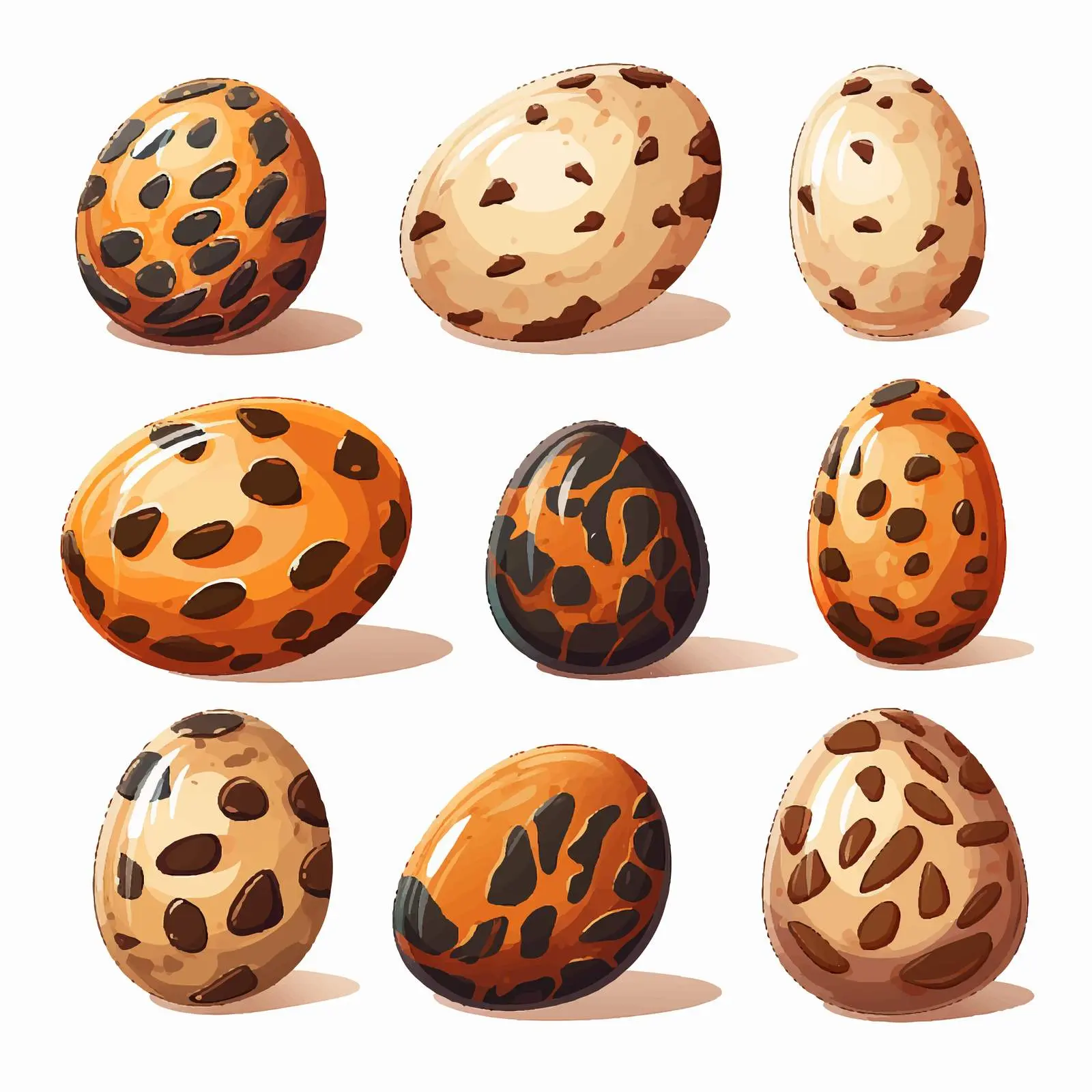 Modern Safari Elements with Tiger Eggs – free nature vectors image from Dotvec