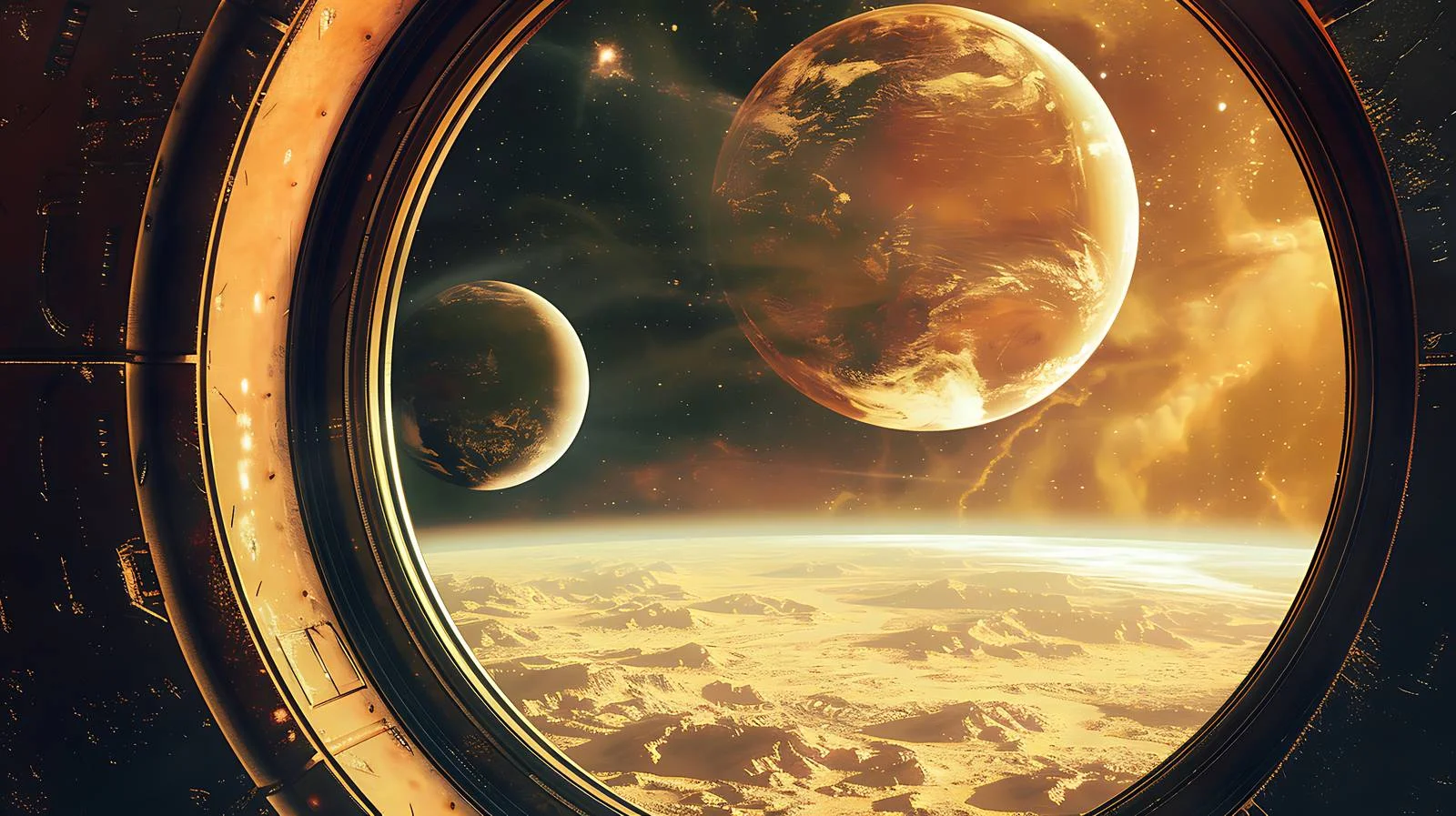 Spacecraft Porthole View — free download from Dotvec