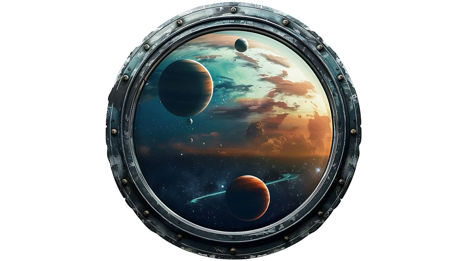 Outer Space Porthole Scene — free download from Dotvec
