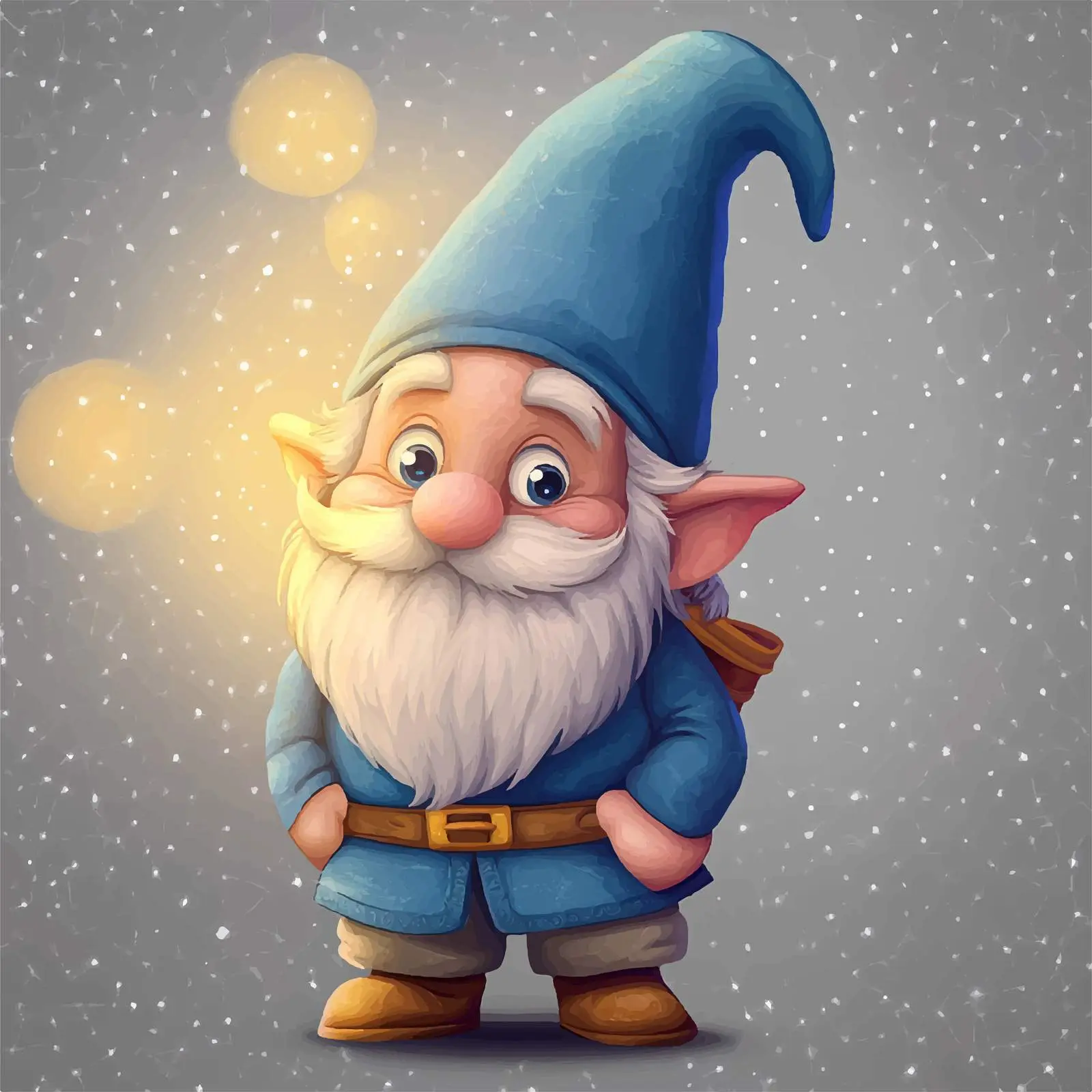 Cute 3D Cartoon Fantasy Gnome Vector Art — free download from Dotvec