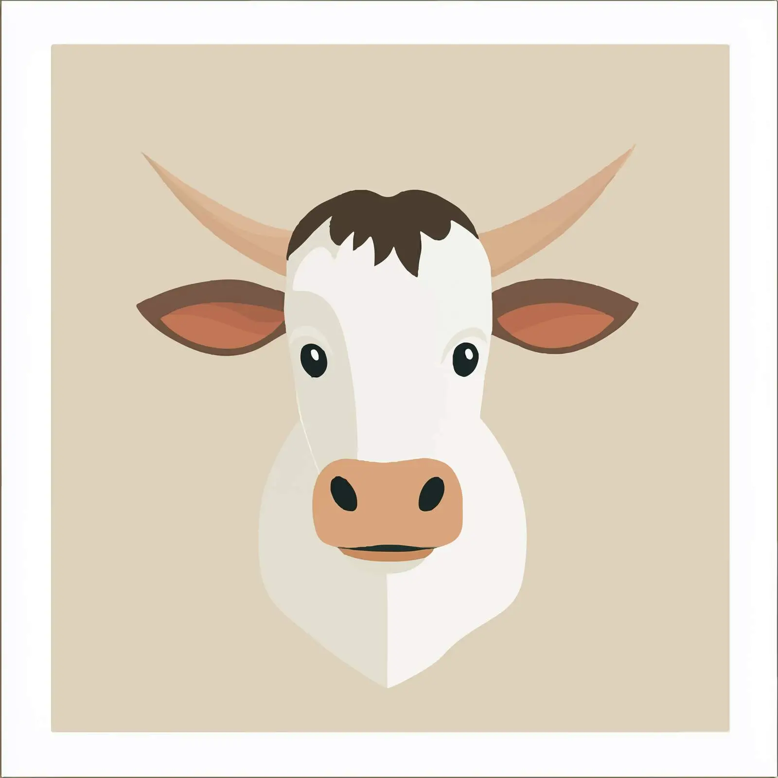 Flat Vector Illustration of Farm Cow — free download from Dotvec
