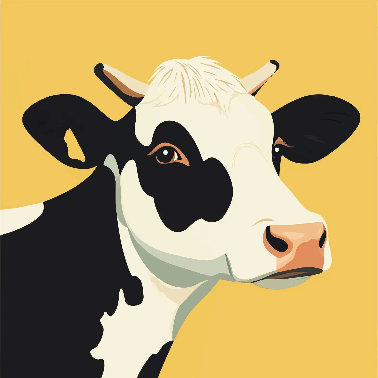 Flat Vector Illustration of a Farm Cow — free download from Dotvec