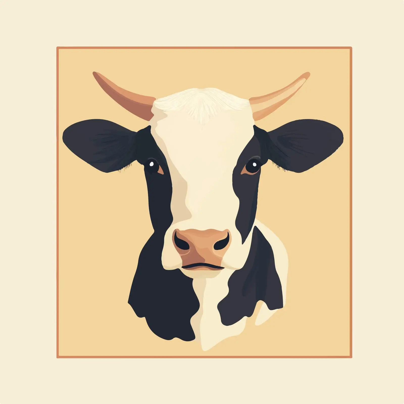 Flat Vector Illustration of Farm Cow — free download from Dotvec