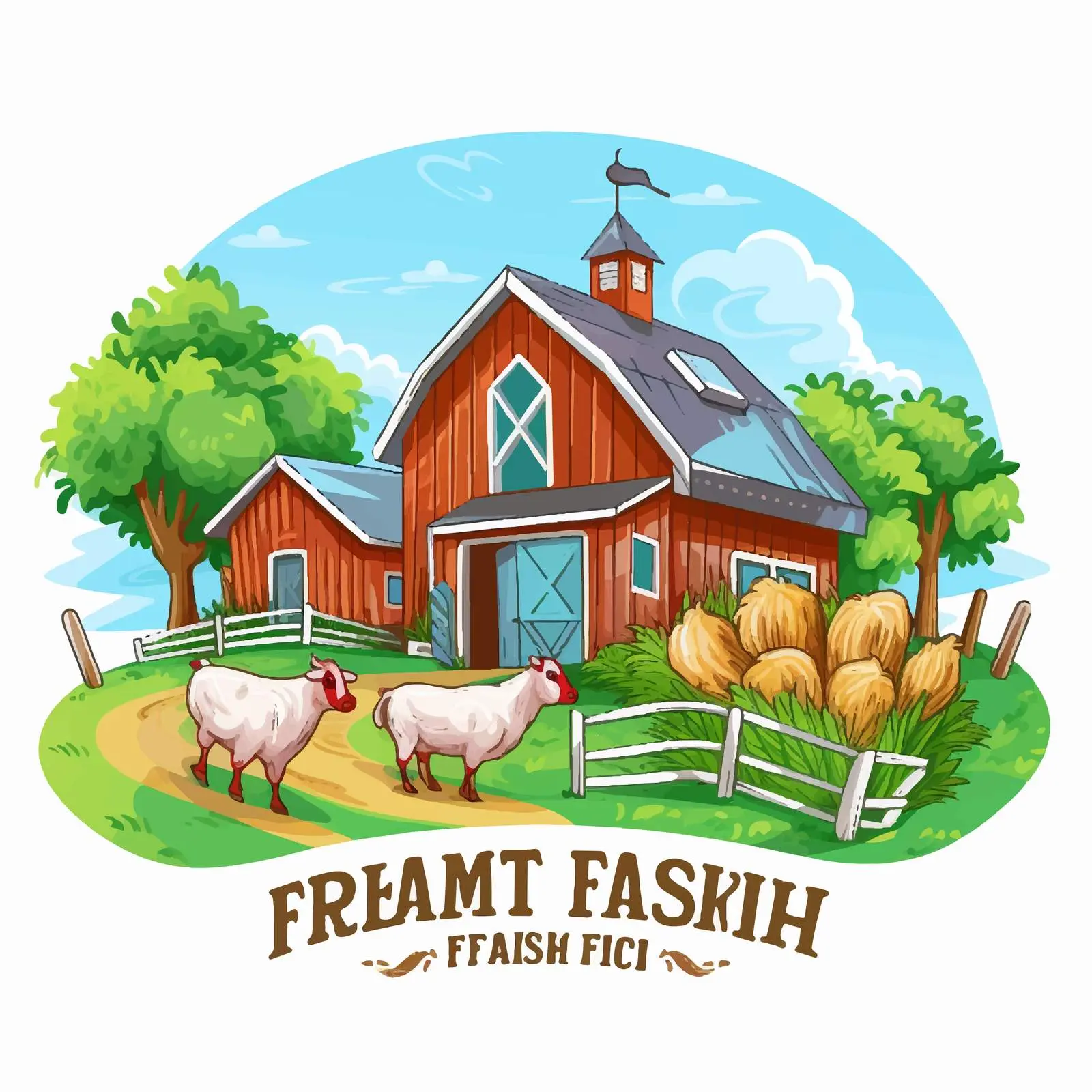 Farm Fresh Cartoon Vector Illustration — free download from Dotvec