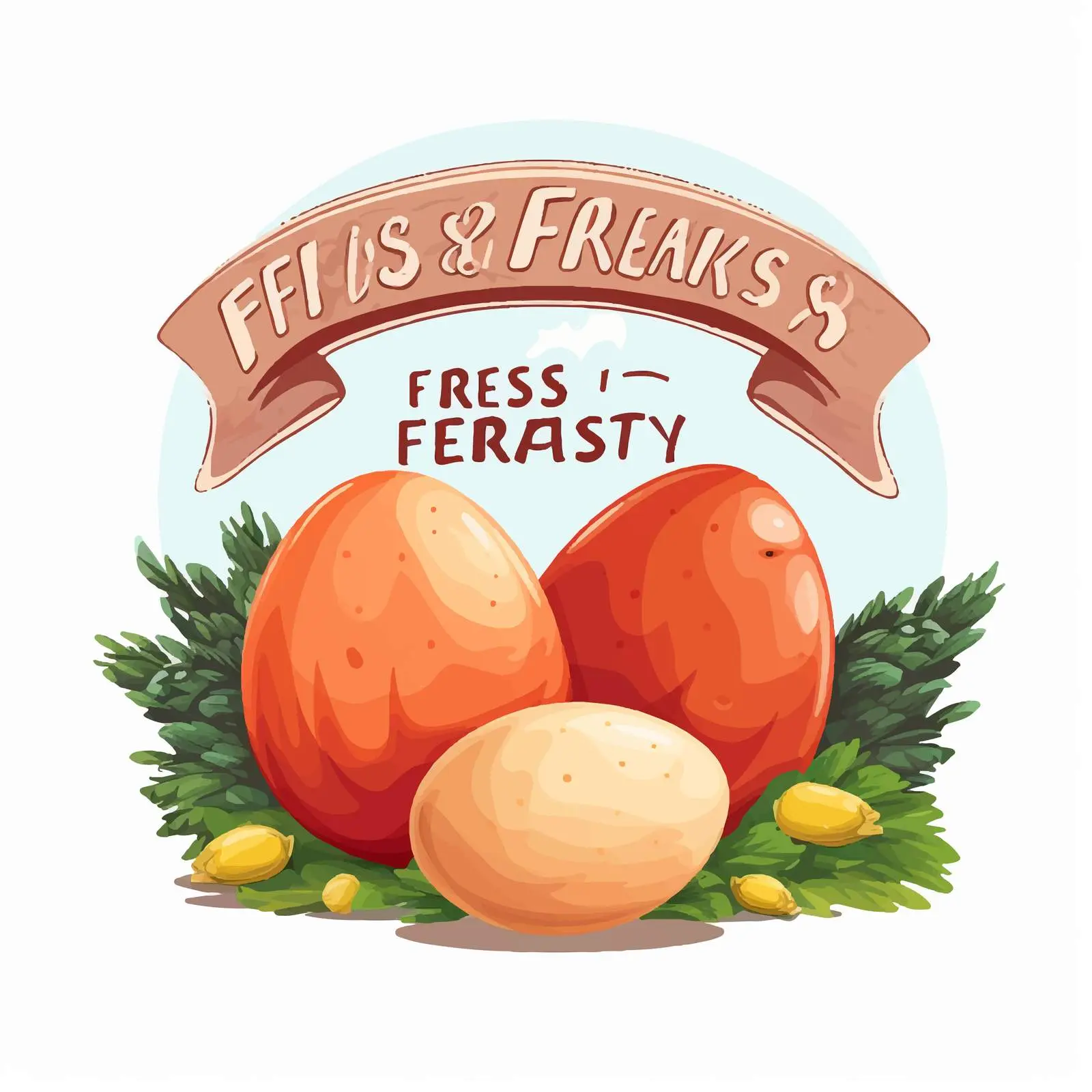Farm Fresh Eggs Poster with Cartoon Chicken — free download from Dotvec