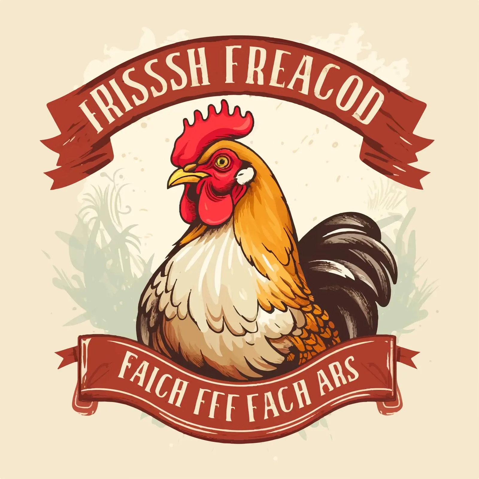 Farm Fresh Eggs Poster with Cartoon Chicken – free chicken illustration image from Dotvec