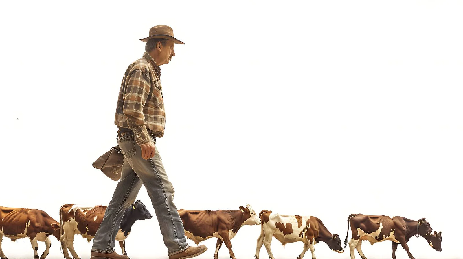 Farm Life Scene with Cattle Herd — free download from Dotvec