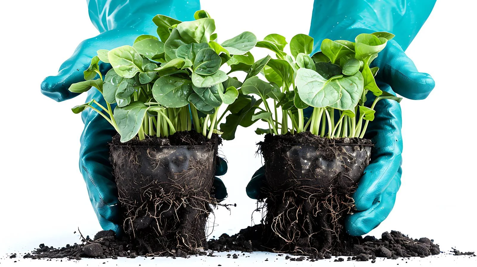 Preparing Spinach Roots for Planting in Pots — free download from Dotvec