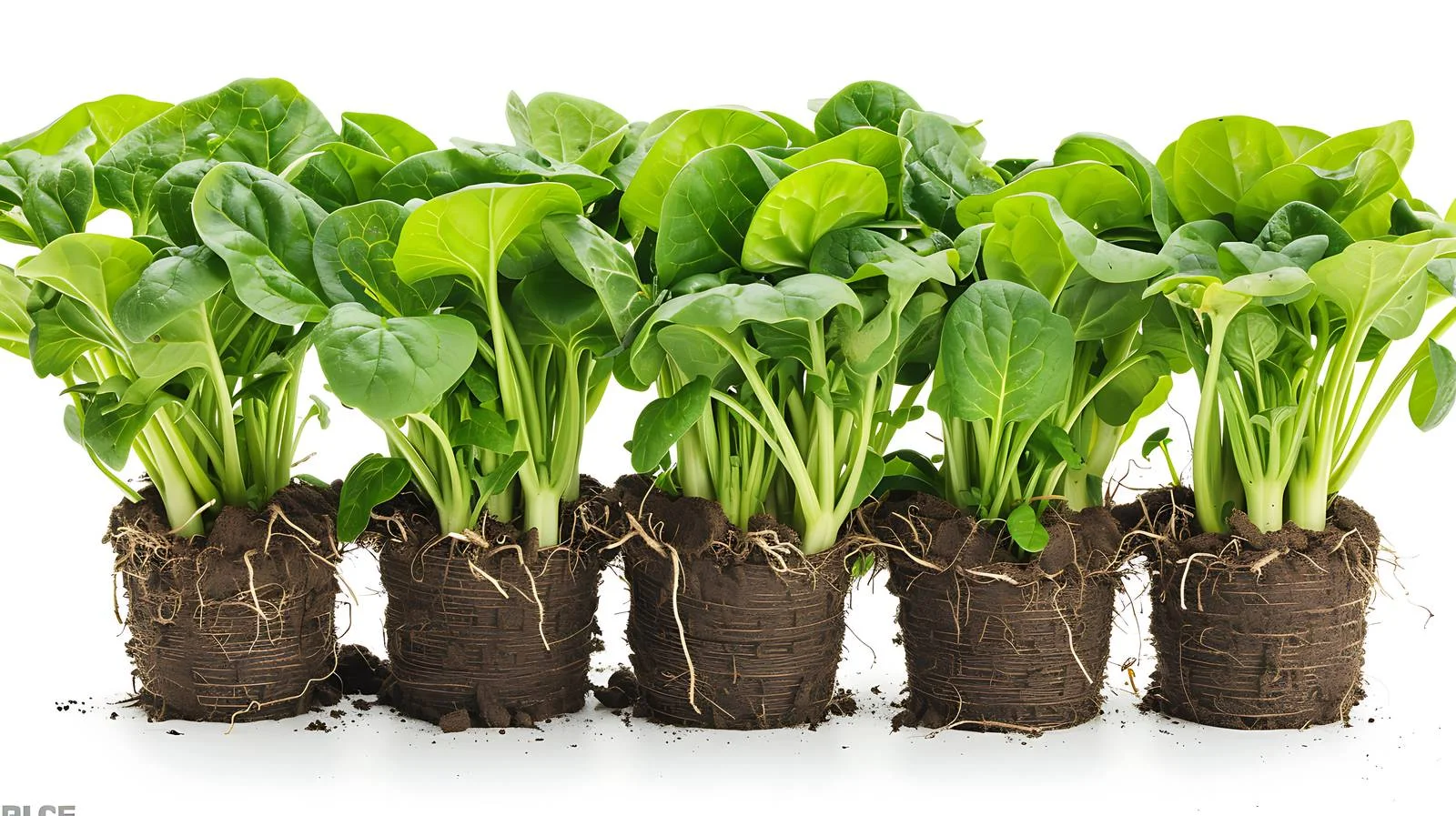 Preparing Spinach Roots for Planting in Pots — free download from Dotvec