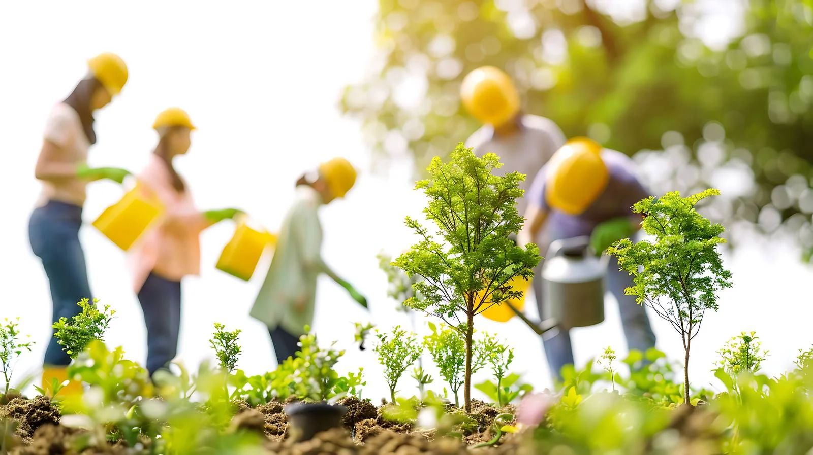 Watering Trees on Farm — free download from Dotvec