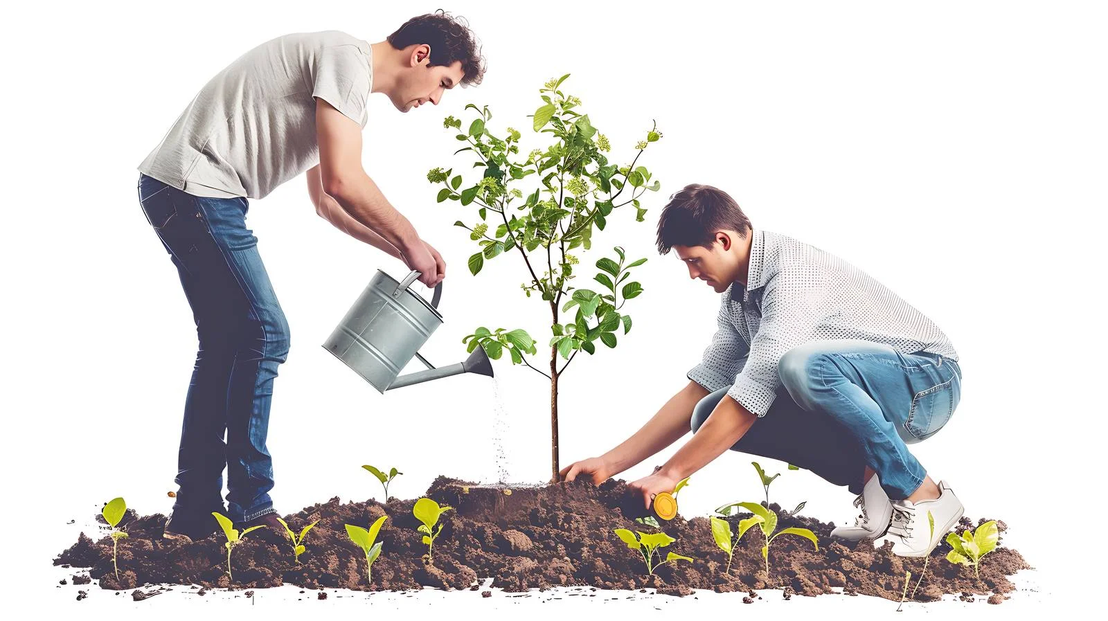 Watering Trees on Farm — free download from Dotvec