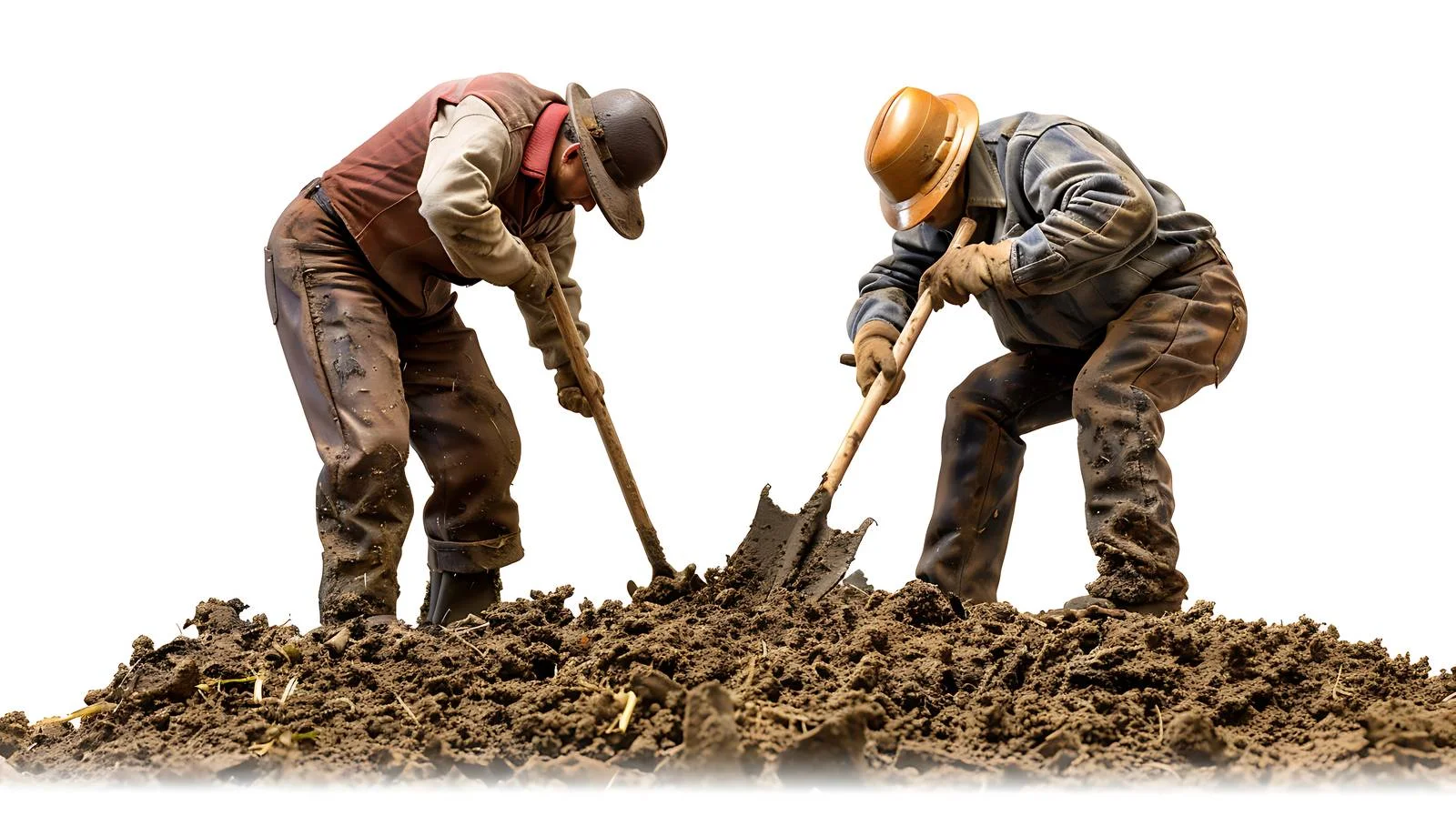Farmers Digging Ditch for Farming — free download from Dotvec