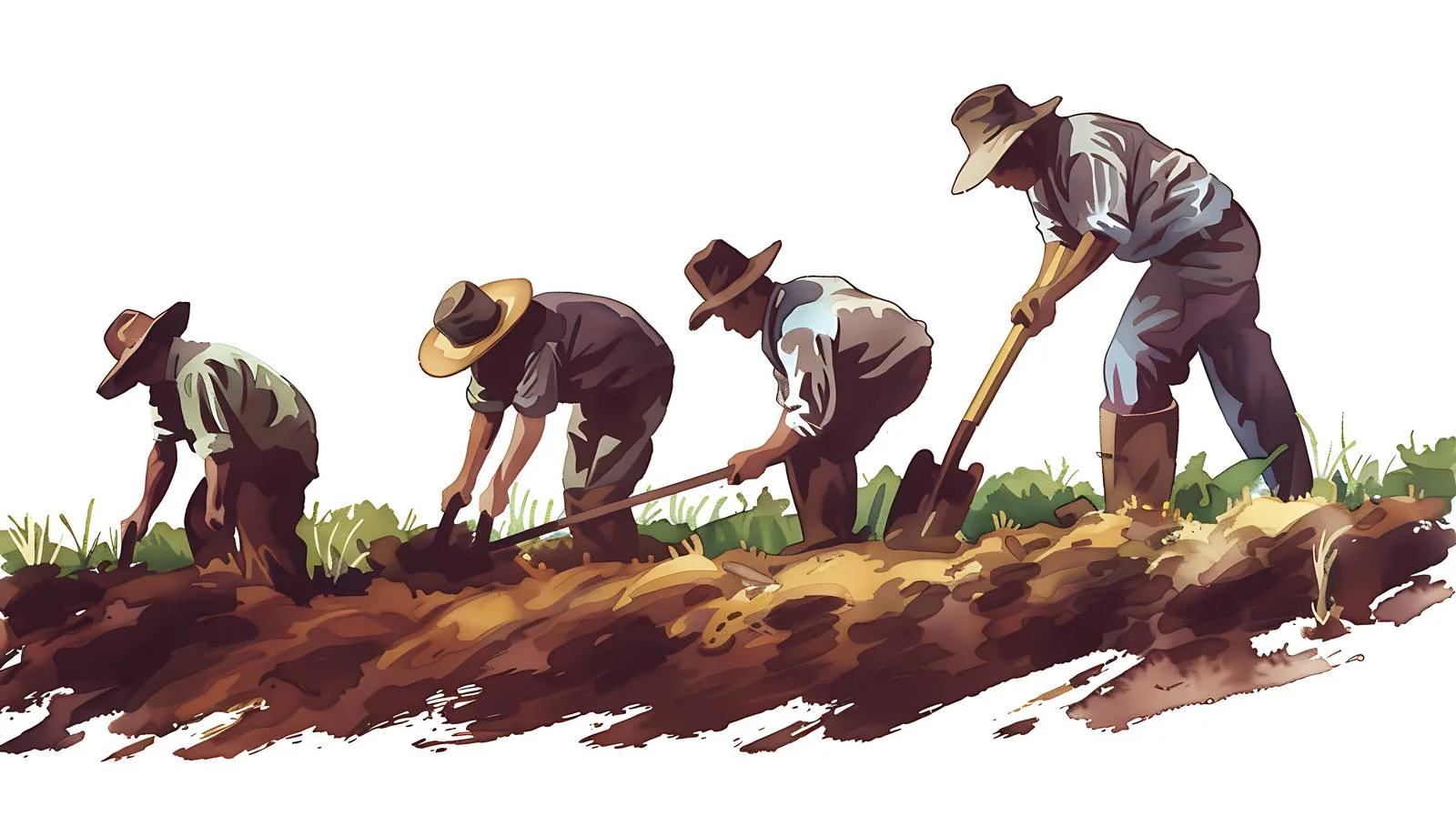 Farmers Hoe Digging Ditch Farming — free download from Dotvec