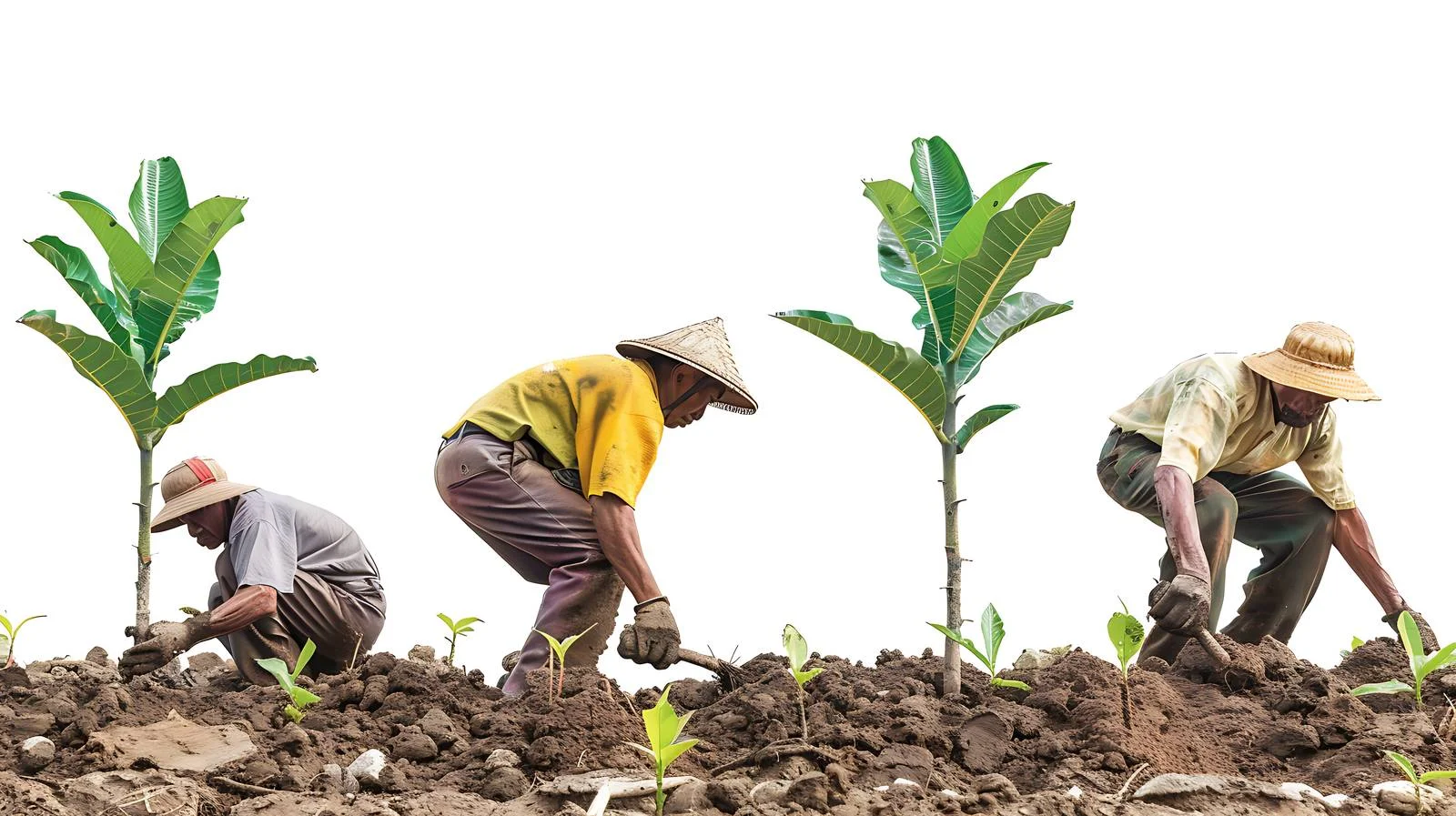 Farmers Planting Crops Under the Sun — free download from Dotvec