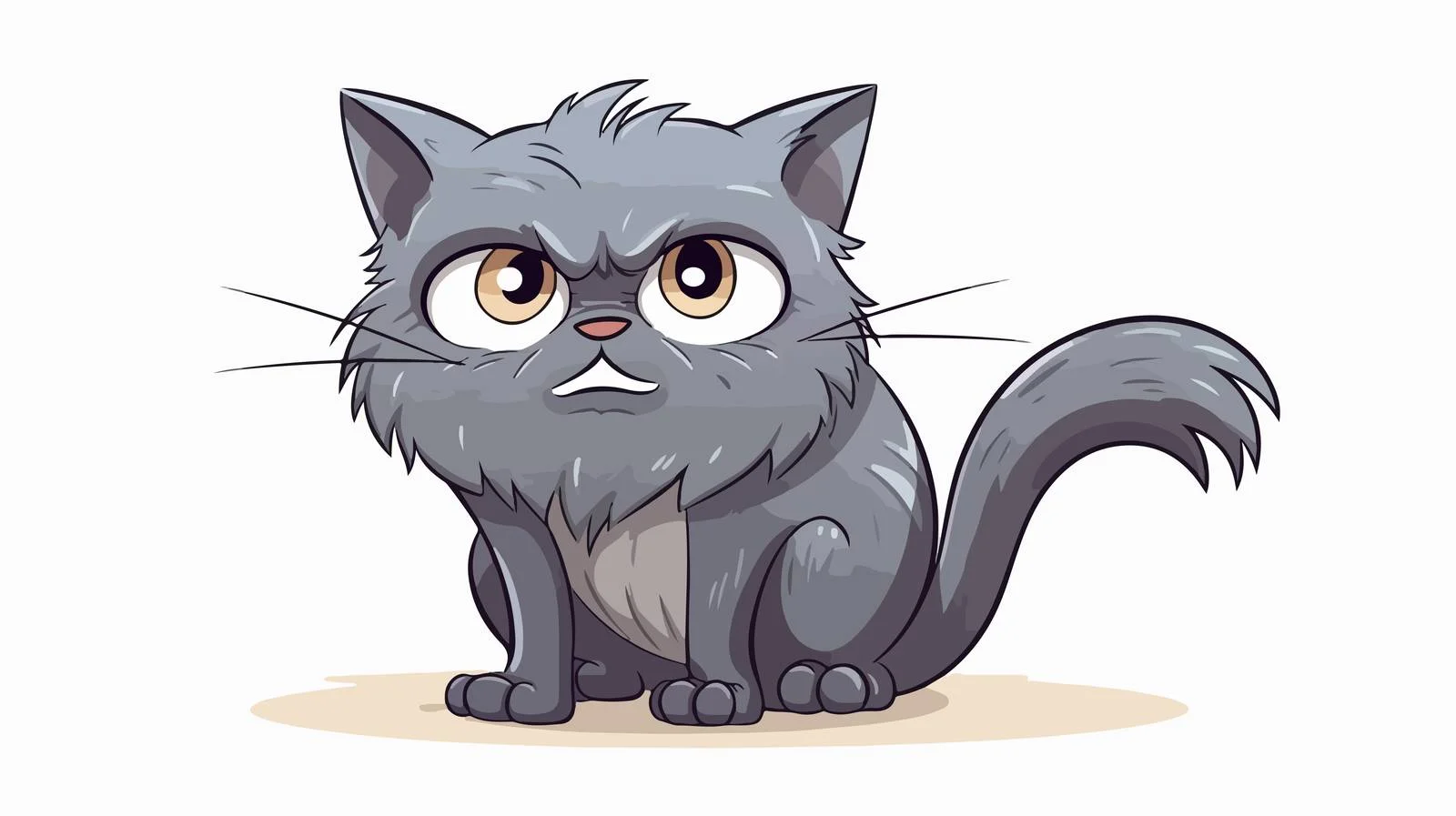 Funny Cartoon Farting Cat Vector Illustration — free download from Dotvec