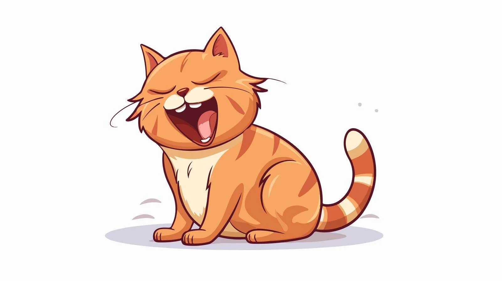 Whimsical Farting Cat Cartoon Illustration — free download from Dotvec