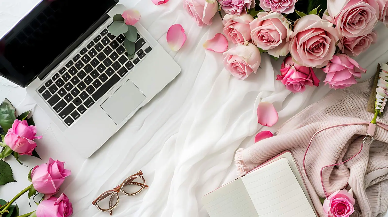 Chic Home Office Workspace for Fashion Blogger — free download from Dotvec