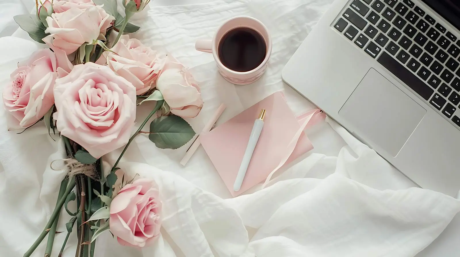 Stylish Home Office Workspace with Laptop — free download from Dotvec