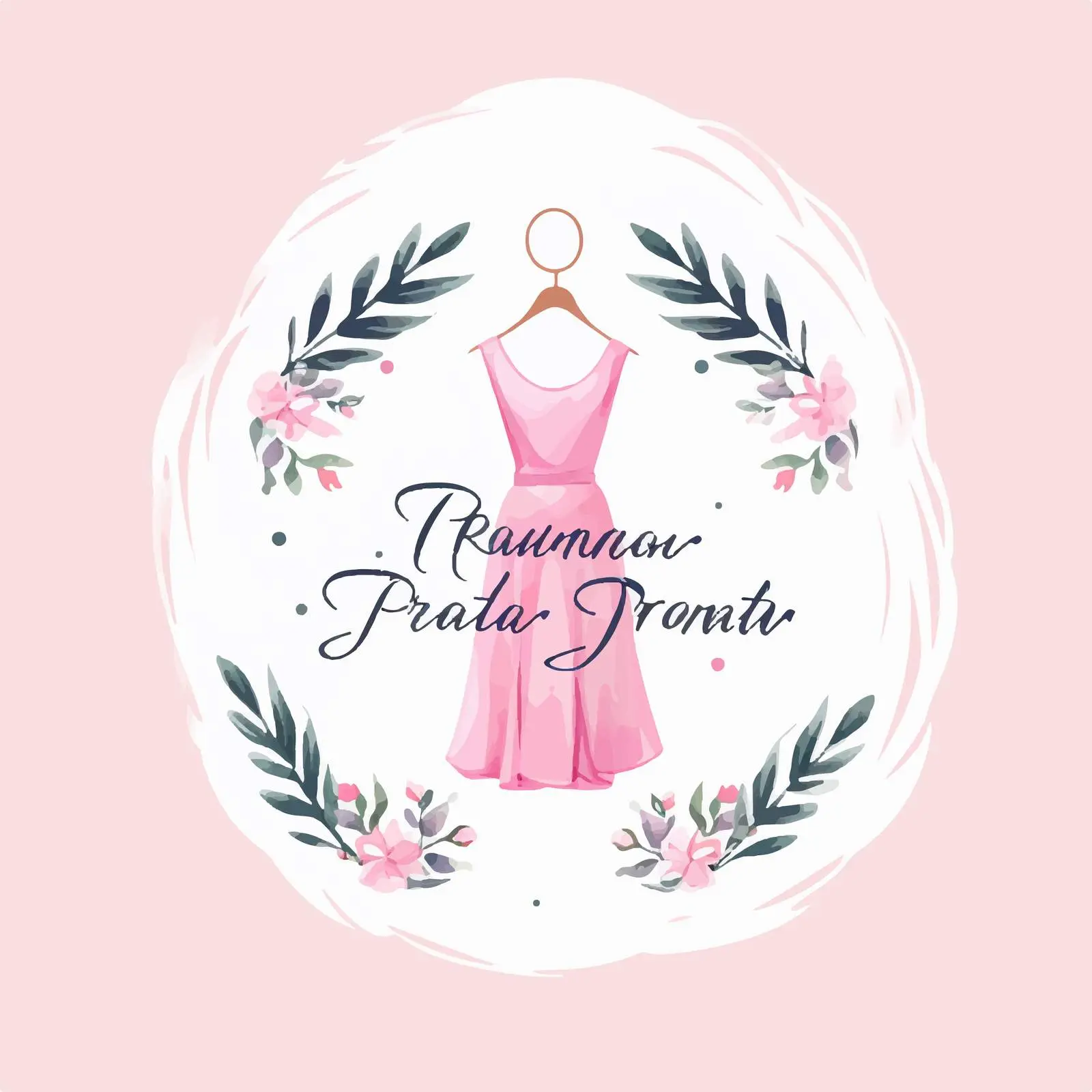 Fashion Boutique Logo with Pink Splashes Vector – free splashes image from Dotvec
