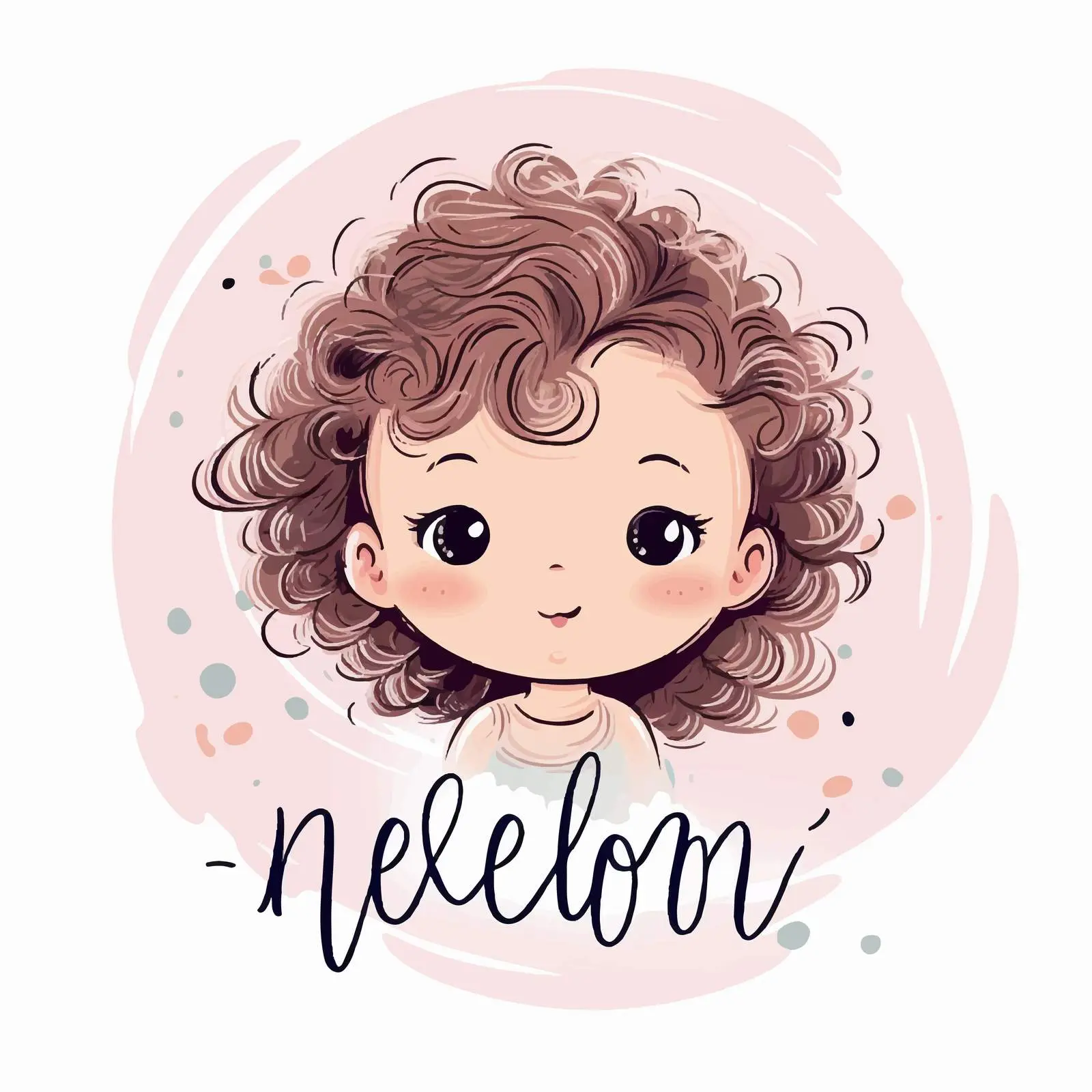Newborn Baby Girl Greetings Card Design — free download from Dotvec