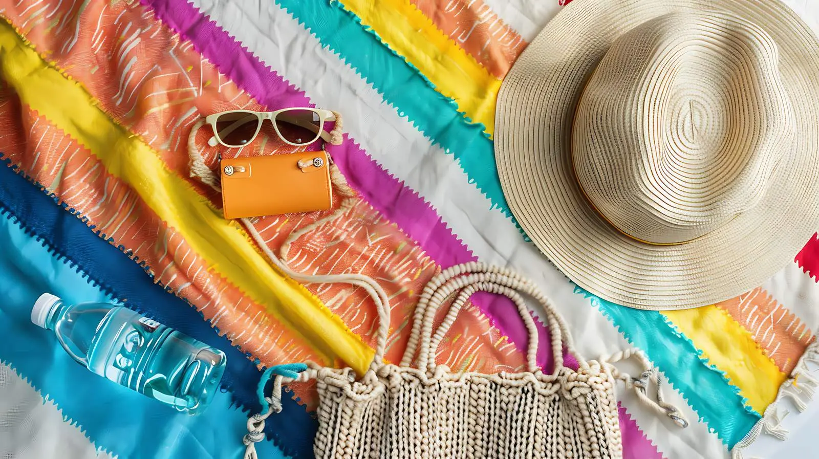 Fashionable Women's Accessories on Colorful Background — free download from Dotvec