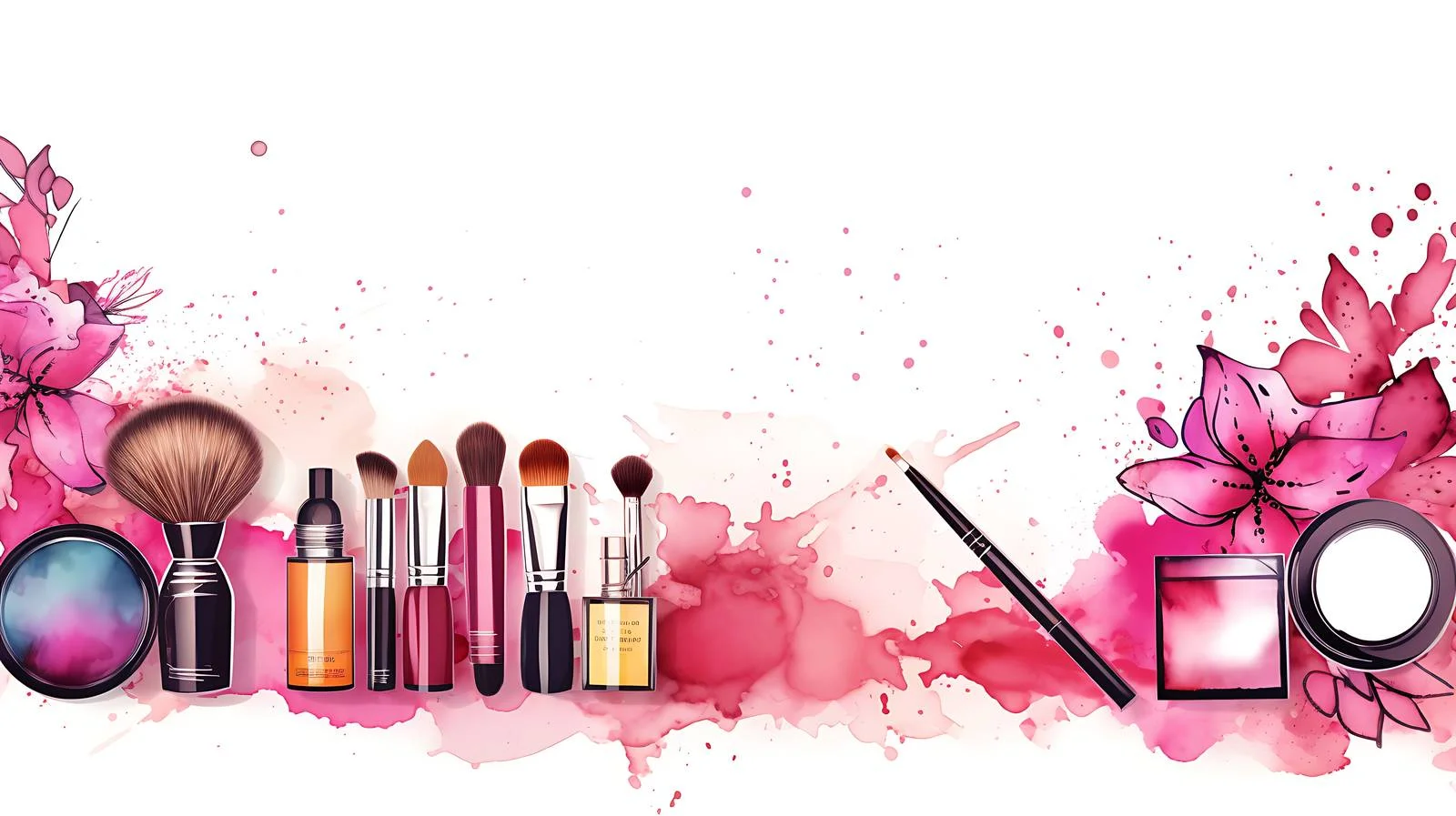 Elegant Cosmetics Background with Fashionable Makeup — free download from Dotvec