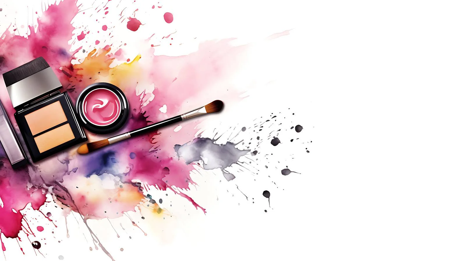 Chic Cosmetic Display with Makeup Assortment — free download from Dotvec