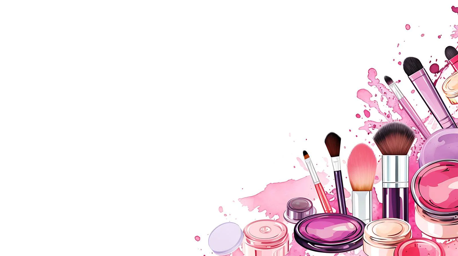 Elegant Cosmetics Horizontal Display with Makeup — free download from Dotvec