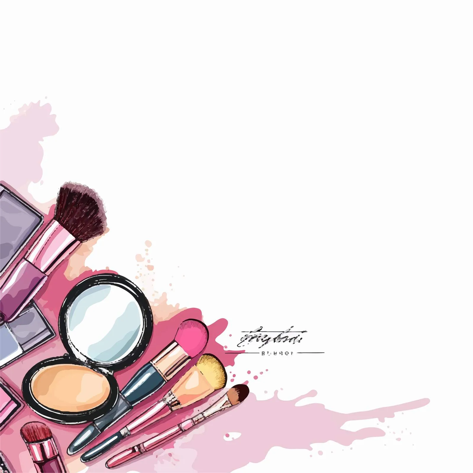 Makeup Artist Fashion Cosmetics Horizontal Background — free download from Dotvec