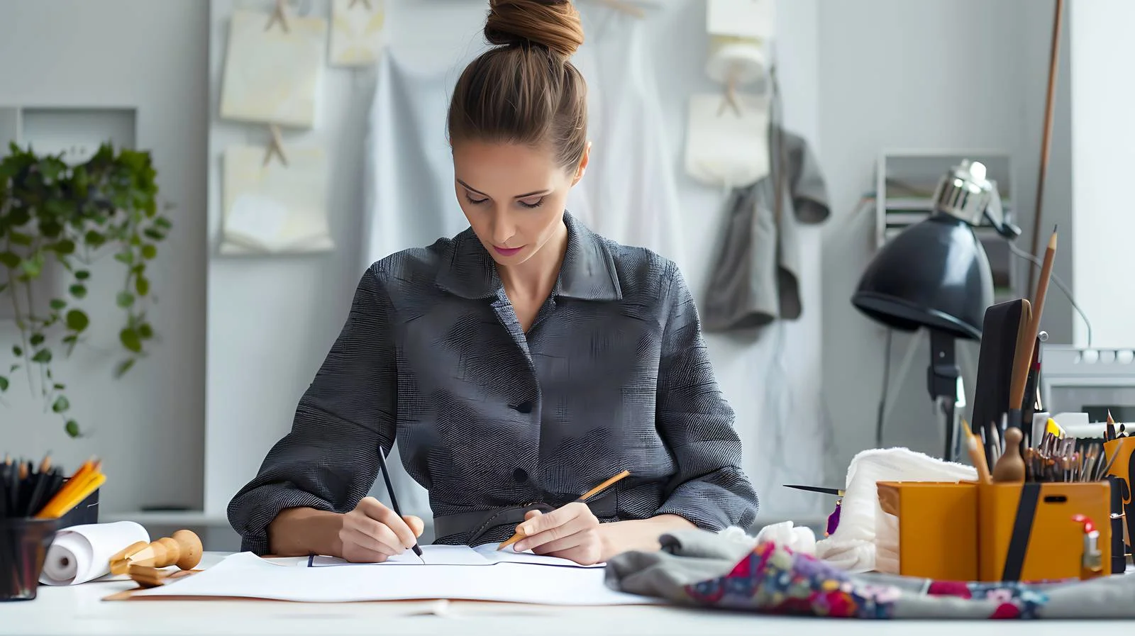 Fashion Designer Creating Garments — free download from Dotvec