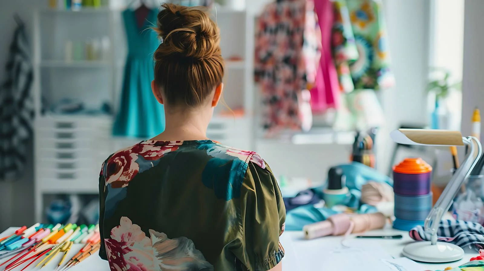 Fashion Designer Working on White Background — free download from Dotvec